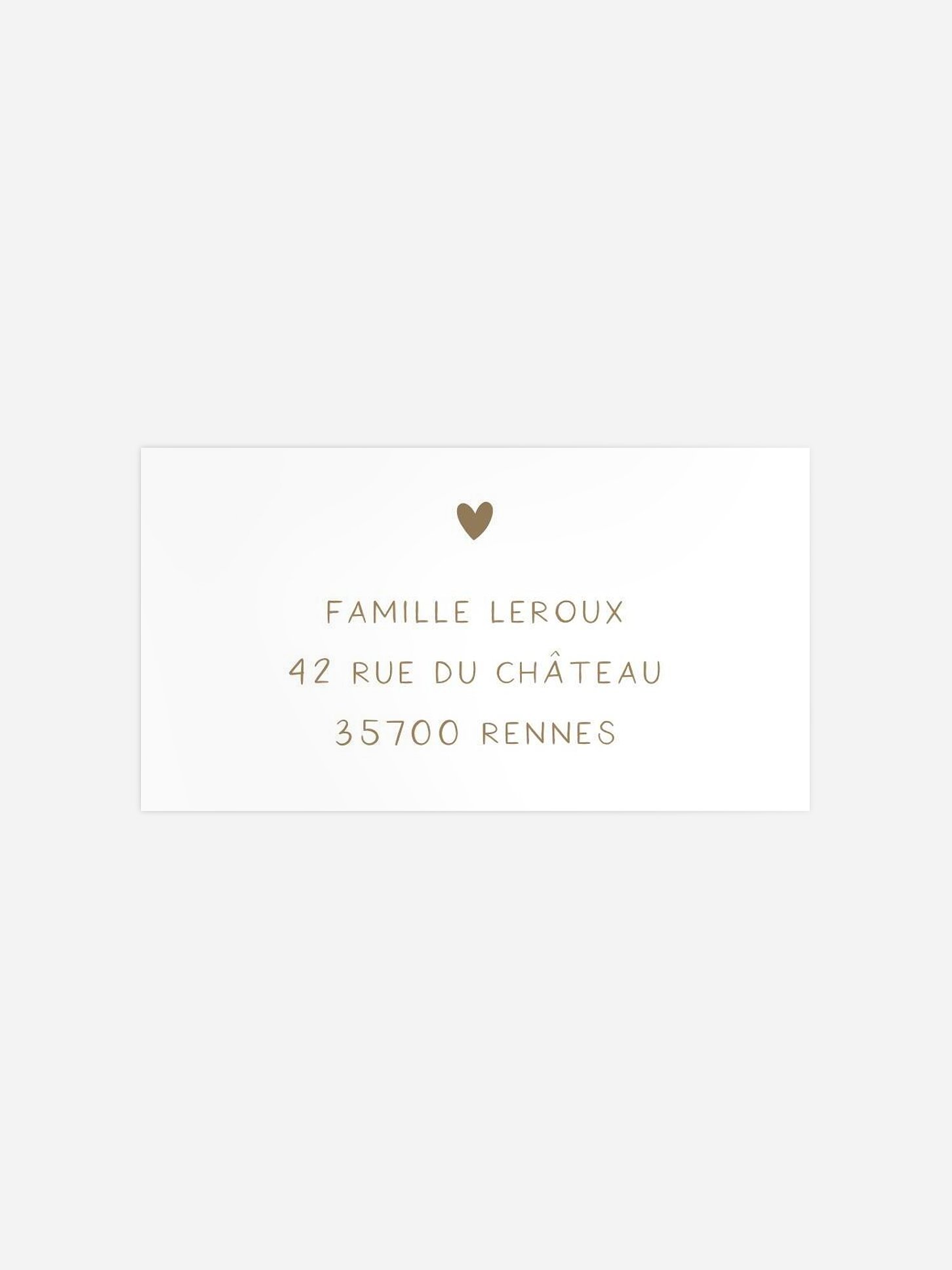 Étiquette destinataire naissance Petit coeur multi photo