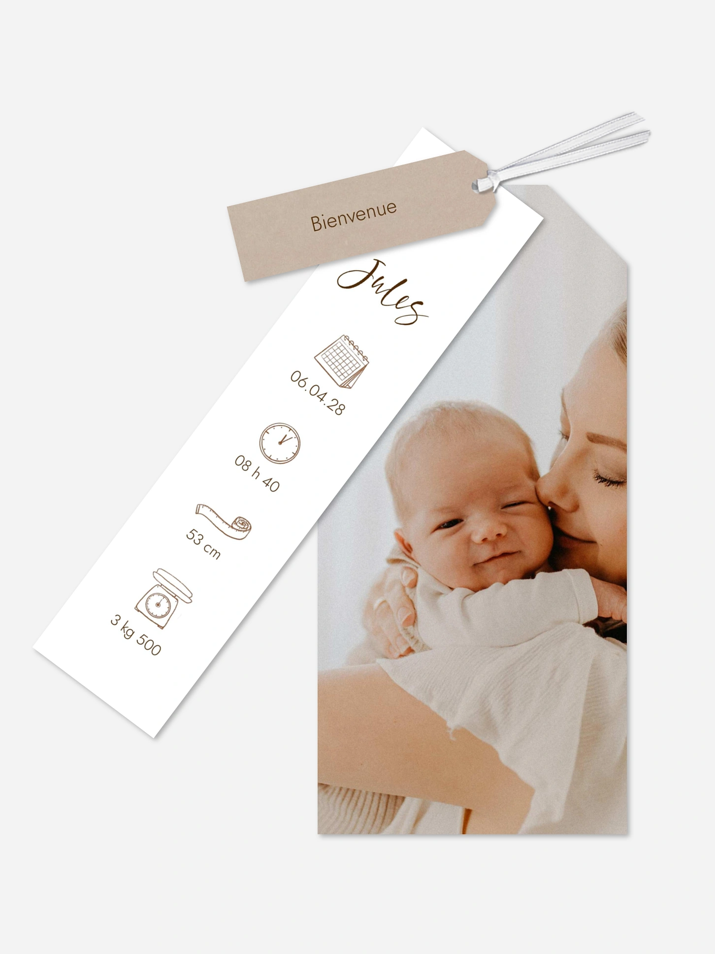 Faire-part naissance Picto multi photo