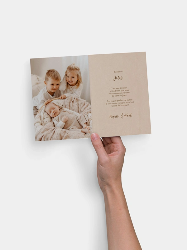Faire-part naissance Picto multi photo
