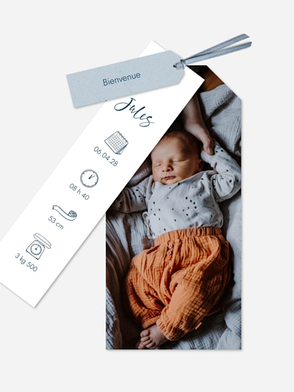 Faire-part naissance Picto multi photo