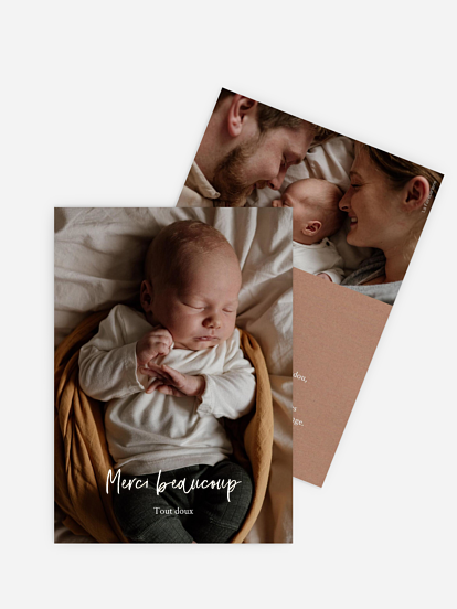 Carte remerciement naissance Jolies icônes II