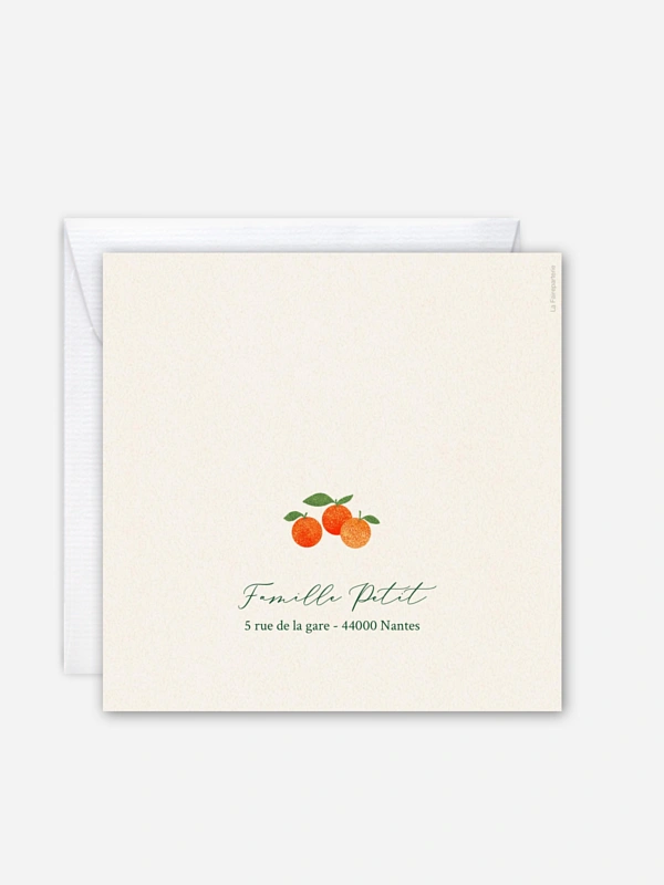 Faire-part naissance Petites Oranges