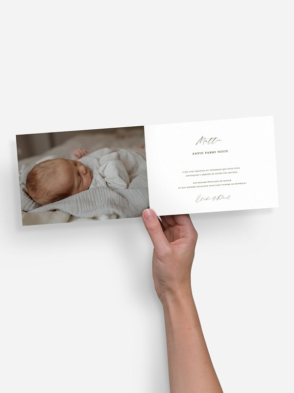 Faire-part naissance Notre bonheur