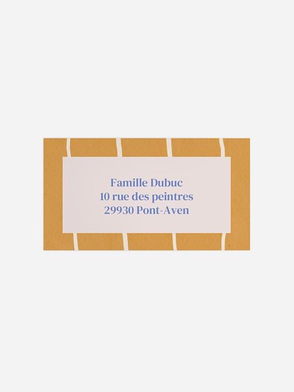 Étiquette destinataire naissance Joie de Vivre