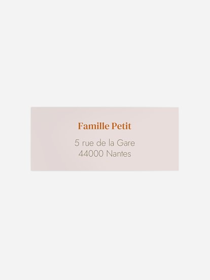 Étiquette expéditeur naissance hello cutie