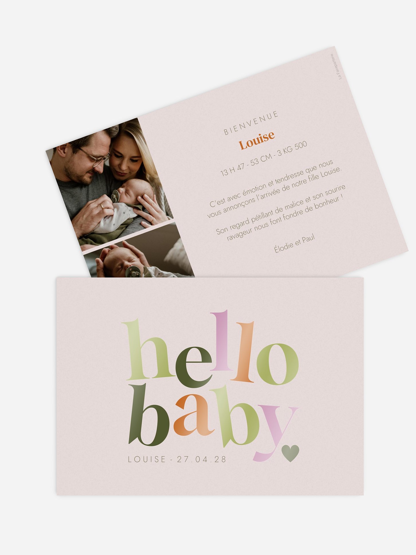 Faire-part naissance hello cutie