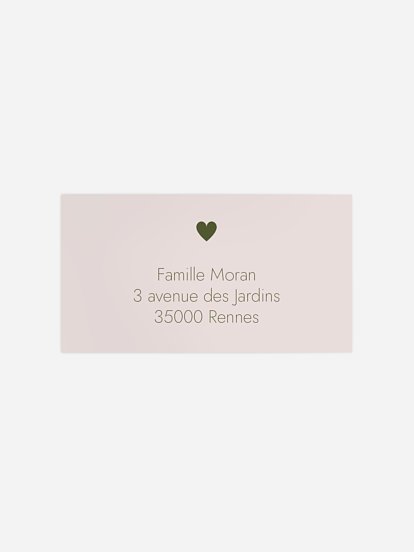 Étiquette destinataire naissance hello cutie