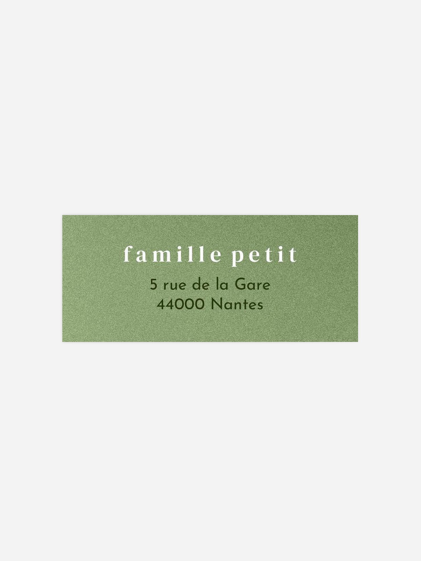 Étiquette expéditeur naissance Modern flair
