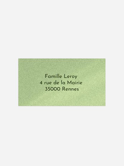 Étiquette destinataire naissance Modern flair