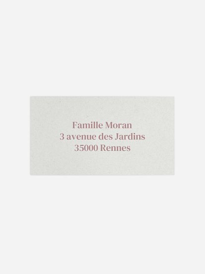 Étiquette destinataire naissance Simplicité
