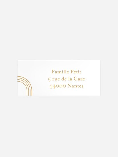 Étiquette expéditeur naissance Instant magique