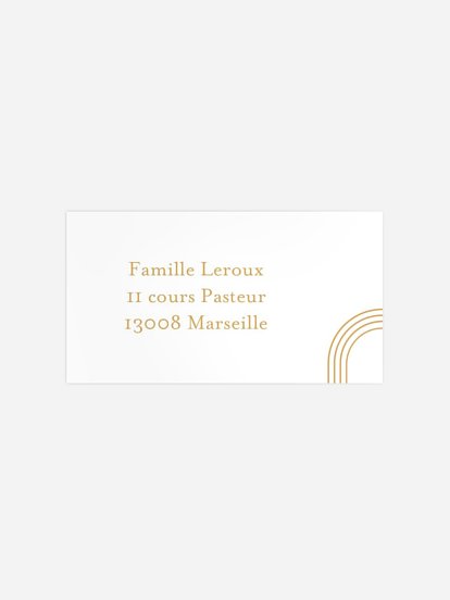 Étiquette destinataire naissance Instant magique