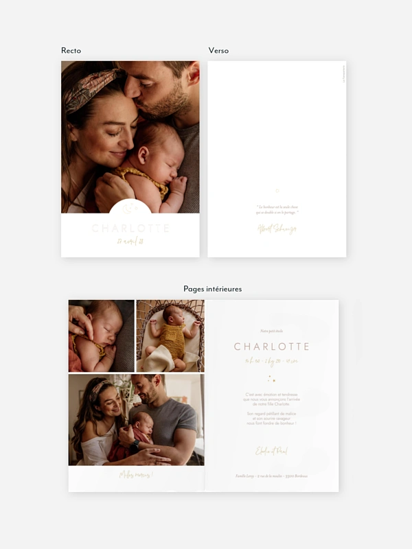 Faire-part naissance Petit astre