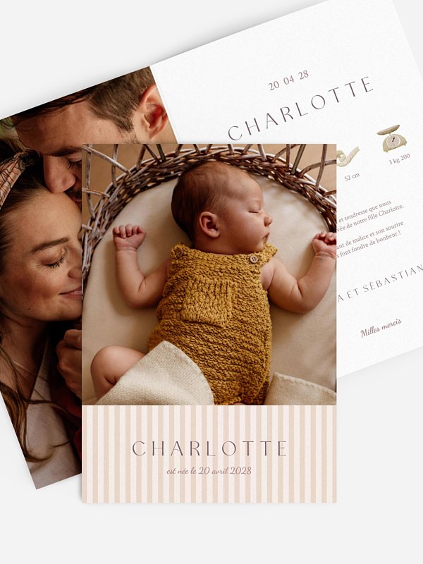 Faire-part naissance Douce arrivée