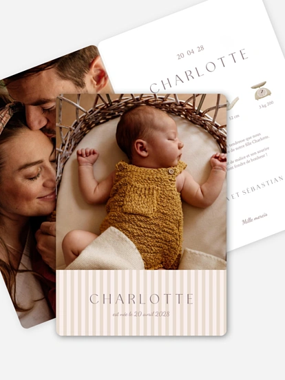 Faire-part naissance Douce arrivée