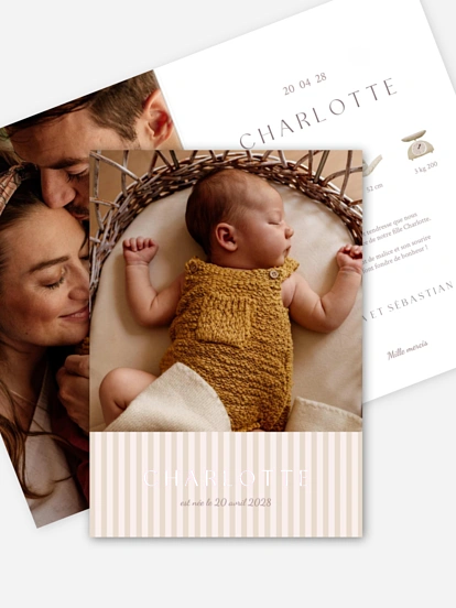 Faire-part naissance Douce arrivée