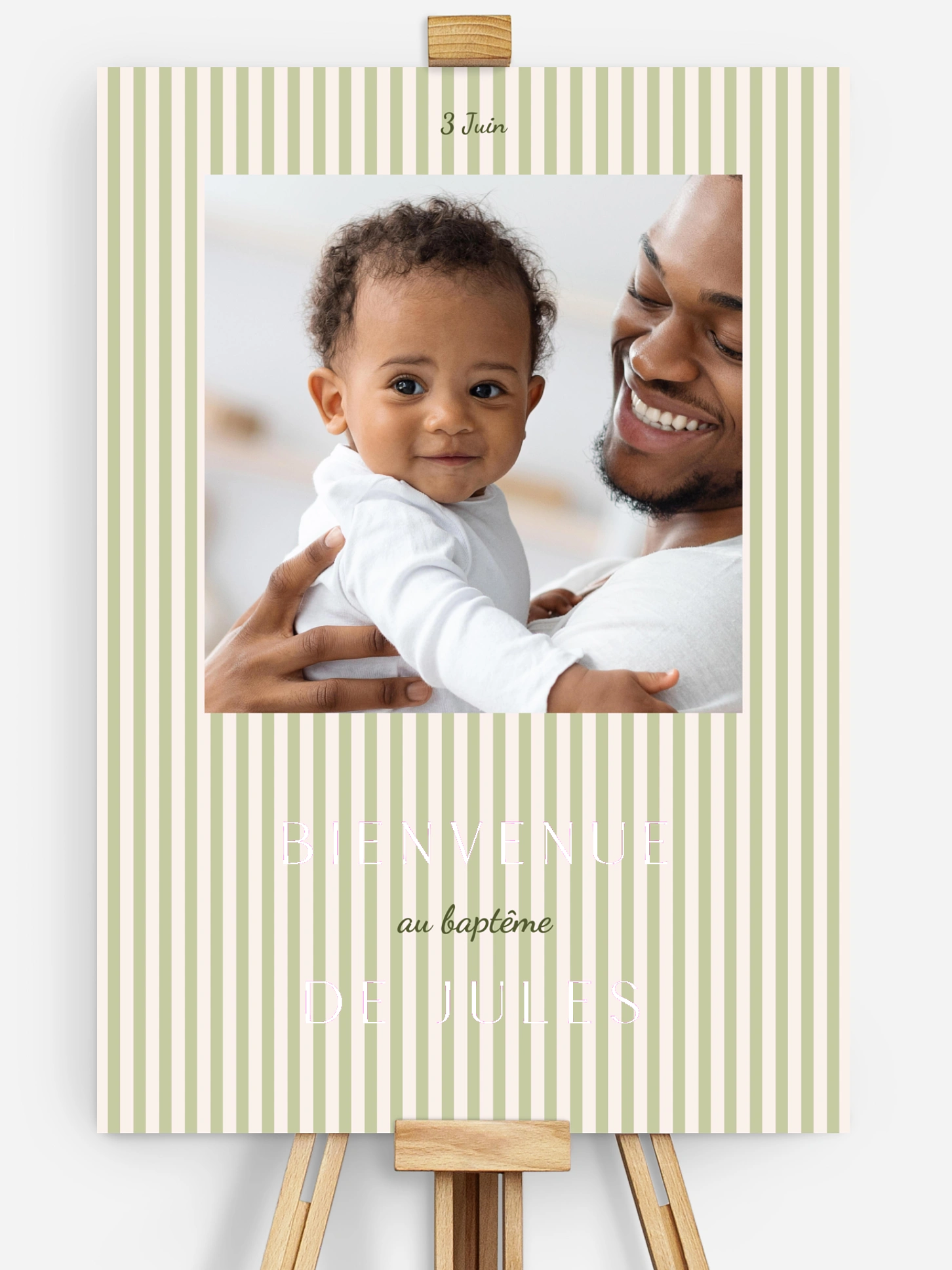 Poster bienvenue baptême Douce arrivée