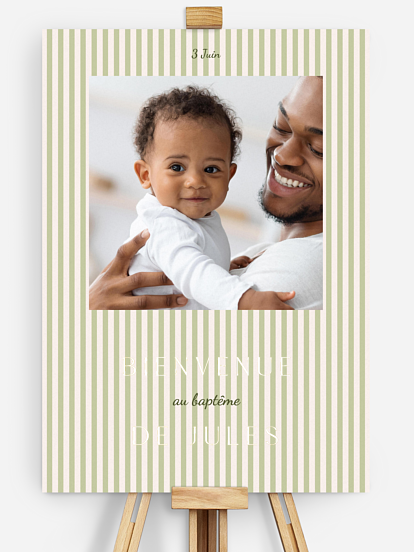 Poster bienvenue baptême Douce arrivée