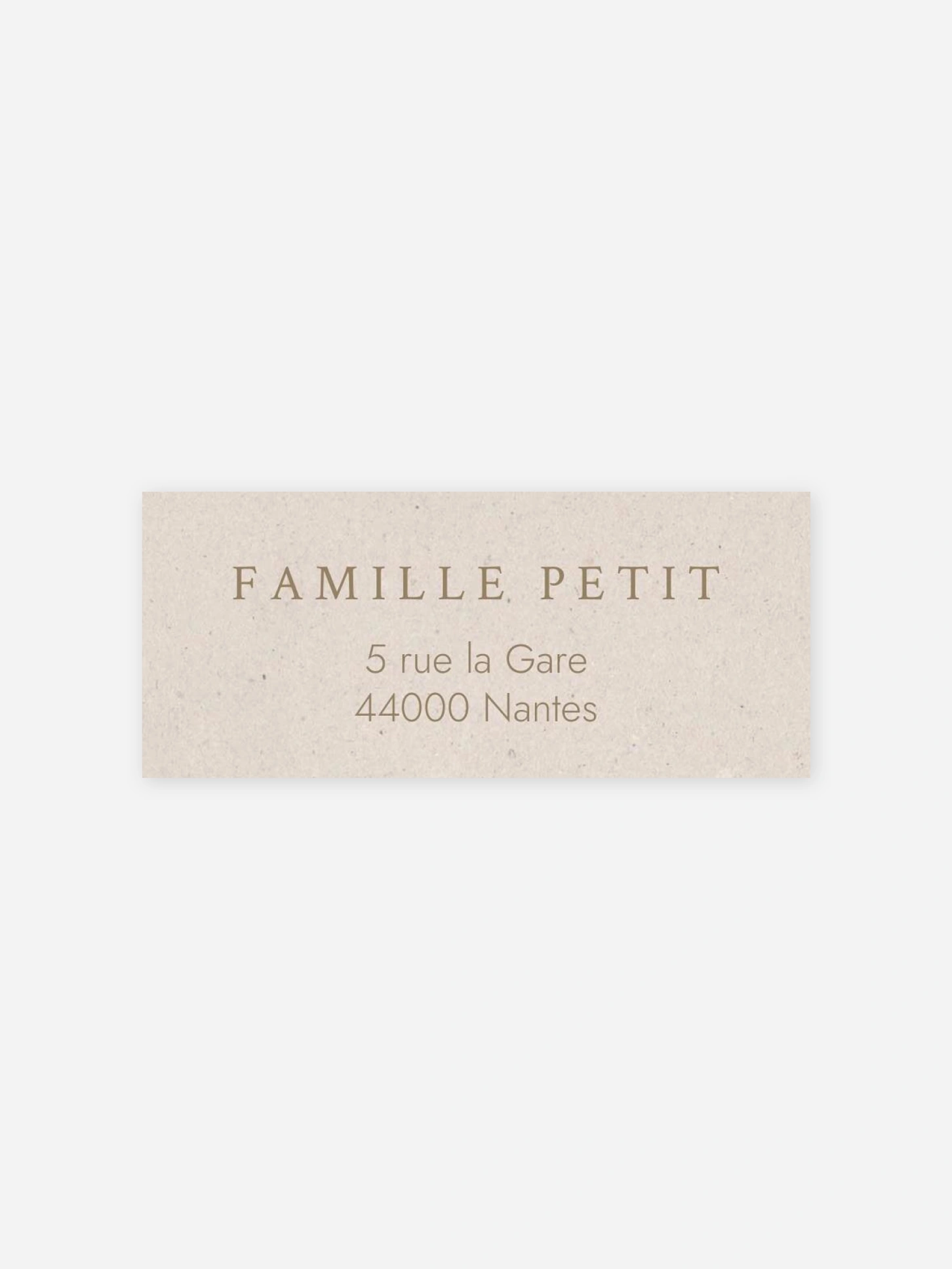 Étiquette expéditeur naissance Première rencontre