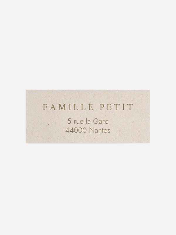 Étiquette expéditeur naissance Première rencontre