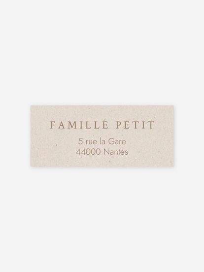 Étiquette expéditeur naissance Première rencontre