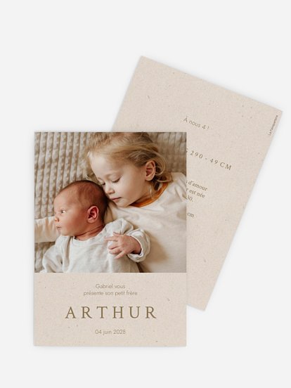 Faire-part naissance Première rencontre