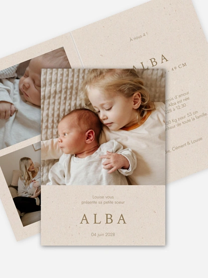 Faire-part naissance Première rencontre