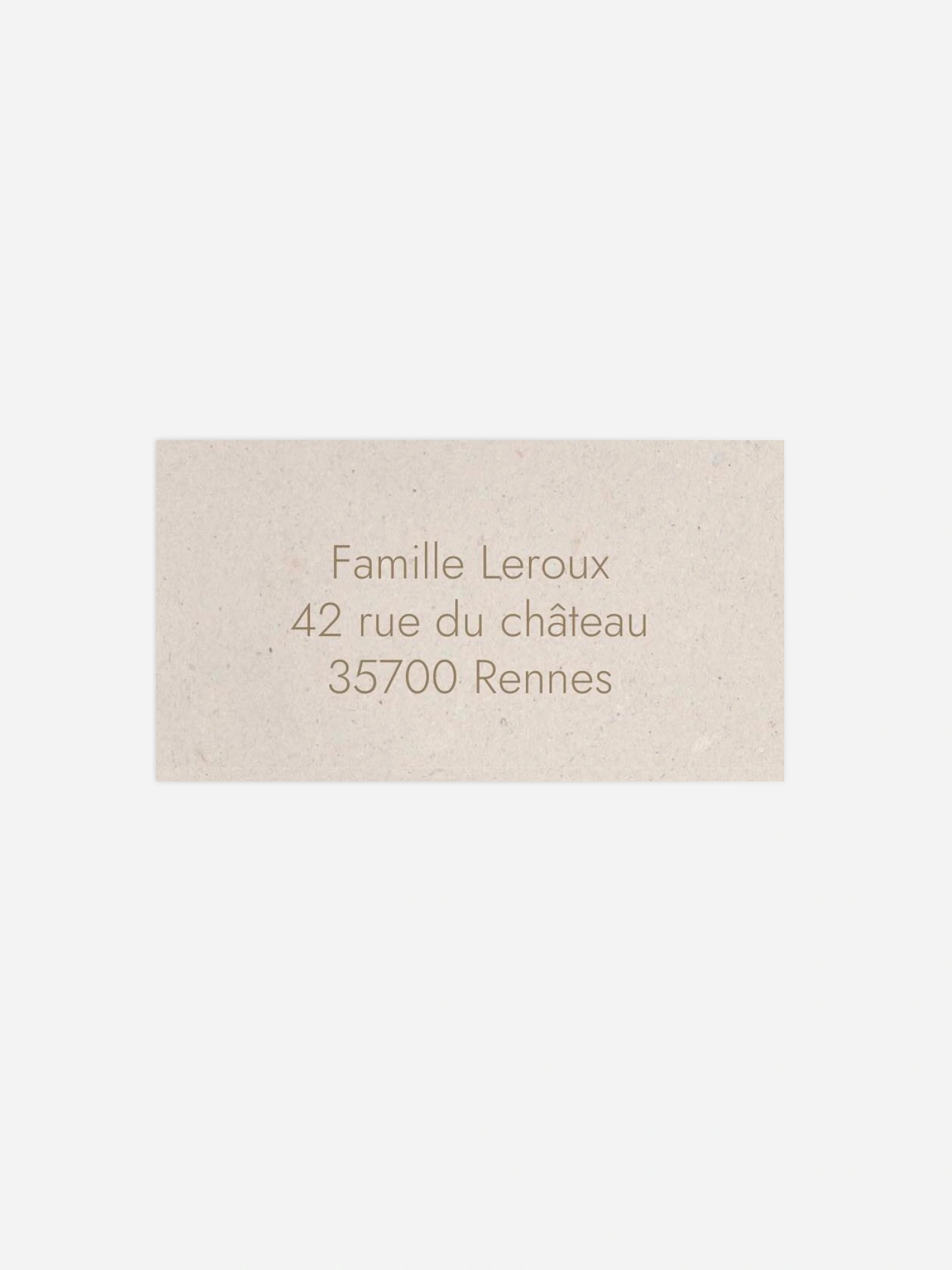 Étiquette destinataire naissance Première rencontre