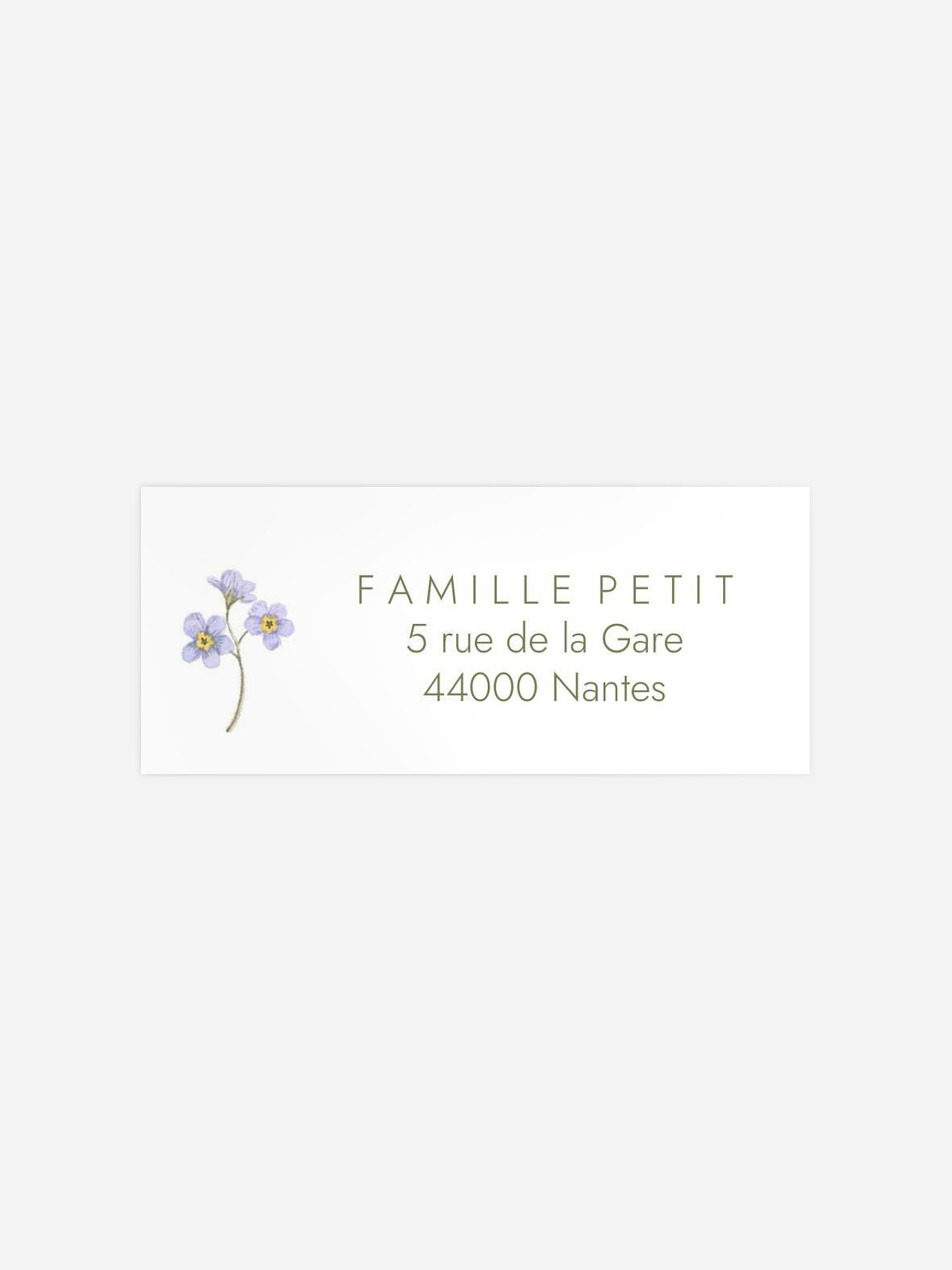 Étiquette expéditeur naissance Éclat floral