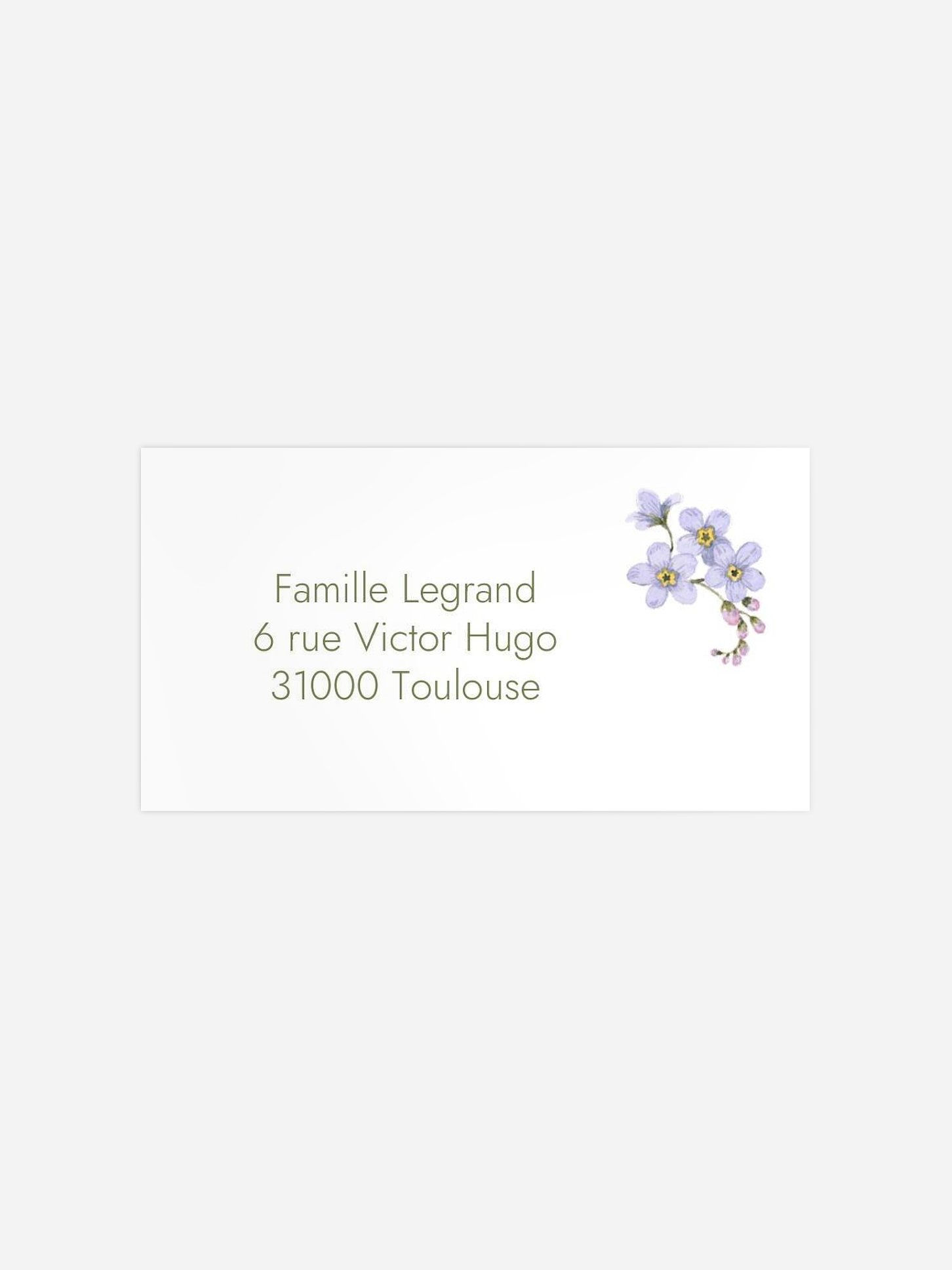 Étiquette destinataire naissance Éclat floral