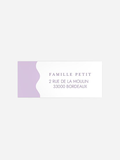 Étiquette expéditeur naissance Trendy Wave