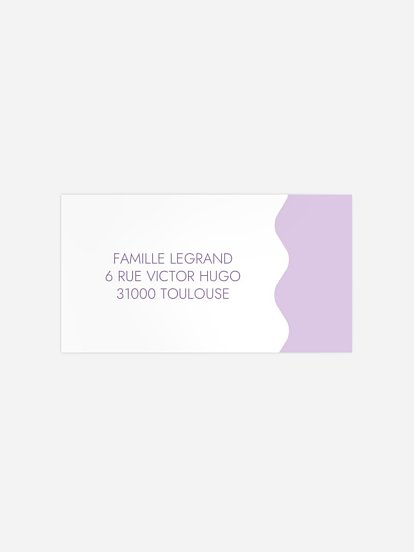 Étiquette destinataire naissance Trendy Wave