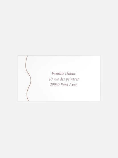 Étiquette destinataire naissance Petit noeud