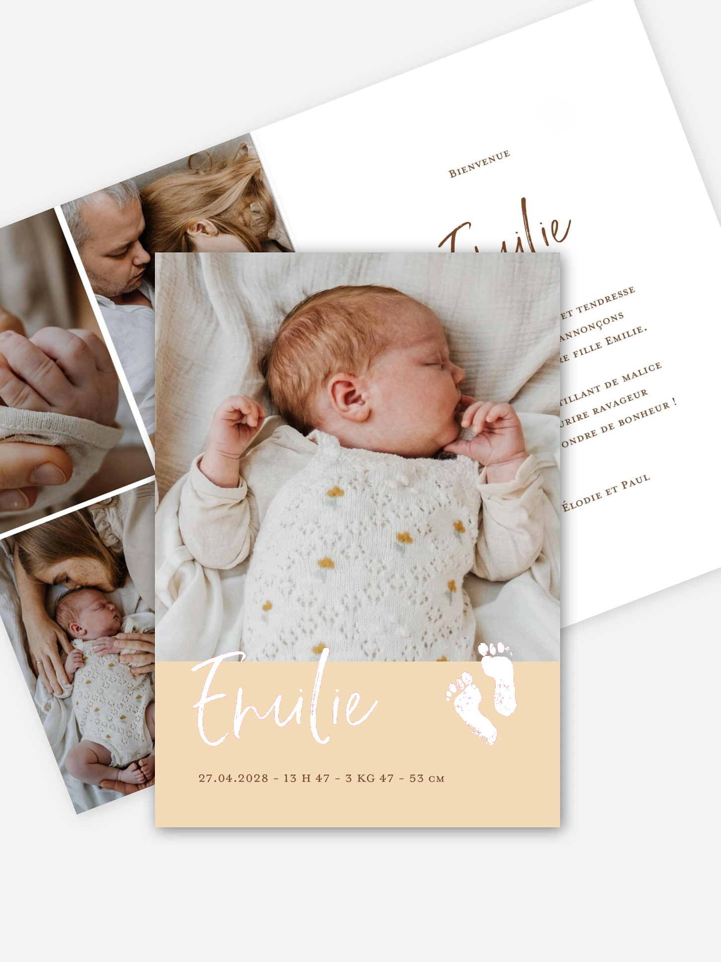 Faire-part naissance Premiers pas