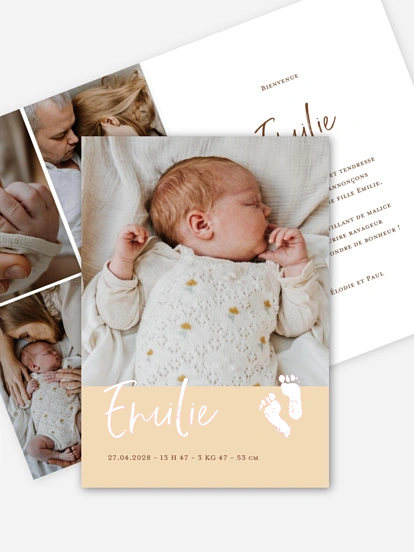 Faire-part naissance Premiers pas