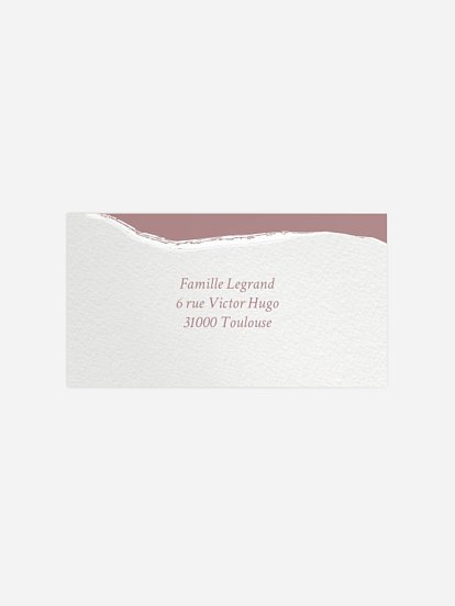 Étiquette destinataire naissance Notre joie