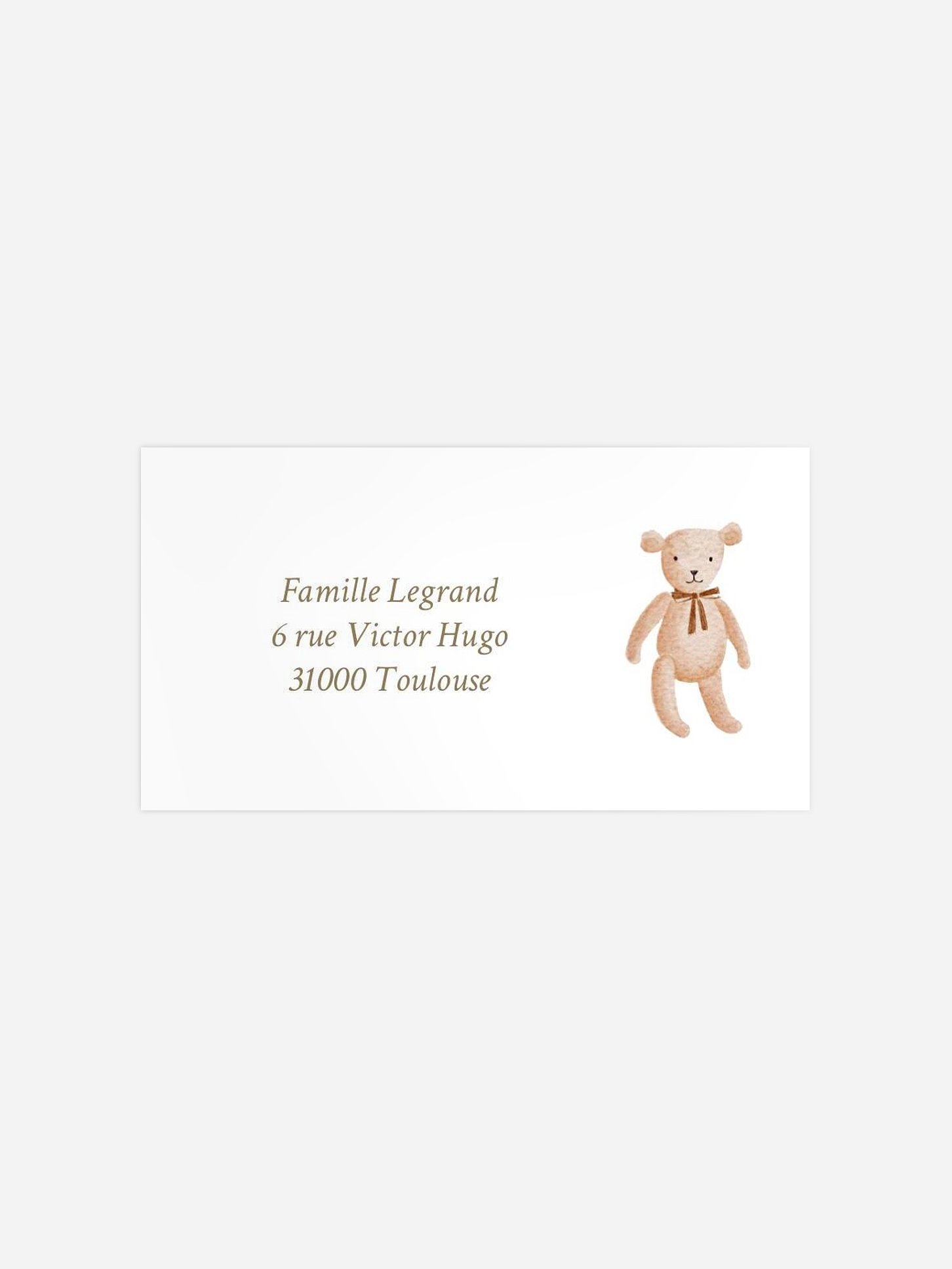 Étiquette destinataire naissance Mes petites affaires II