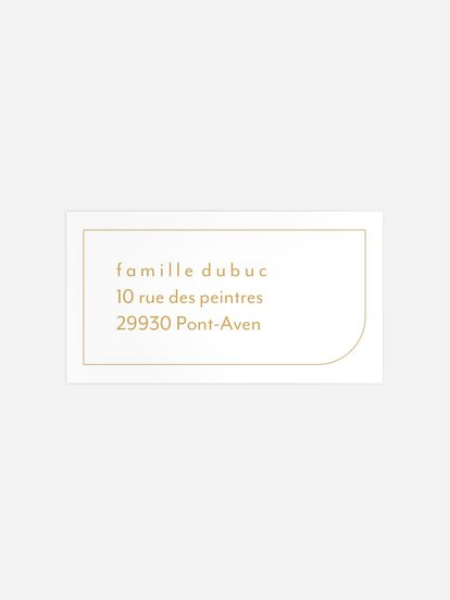 Étiquette destinataire naissance Notebook