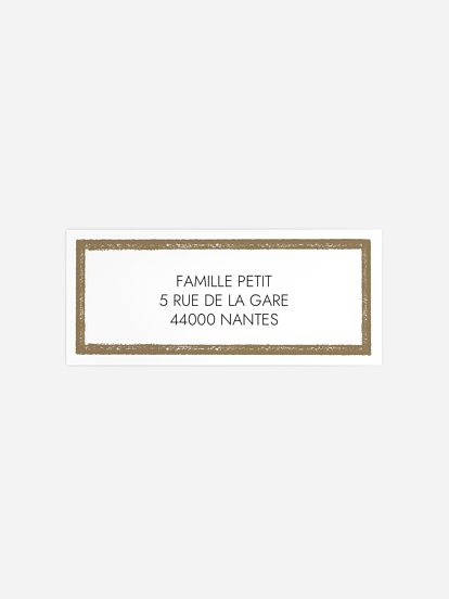 Étiquette expéditeur naissance Trio éternel