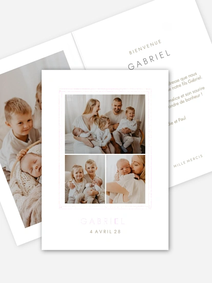 Faire-part naissance Trio éternel