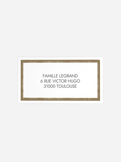 Étiquette destinataire naissance Trio éternel