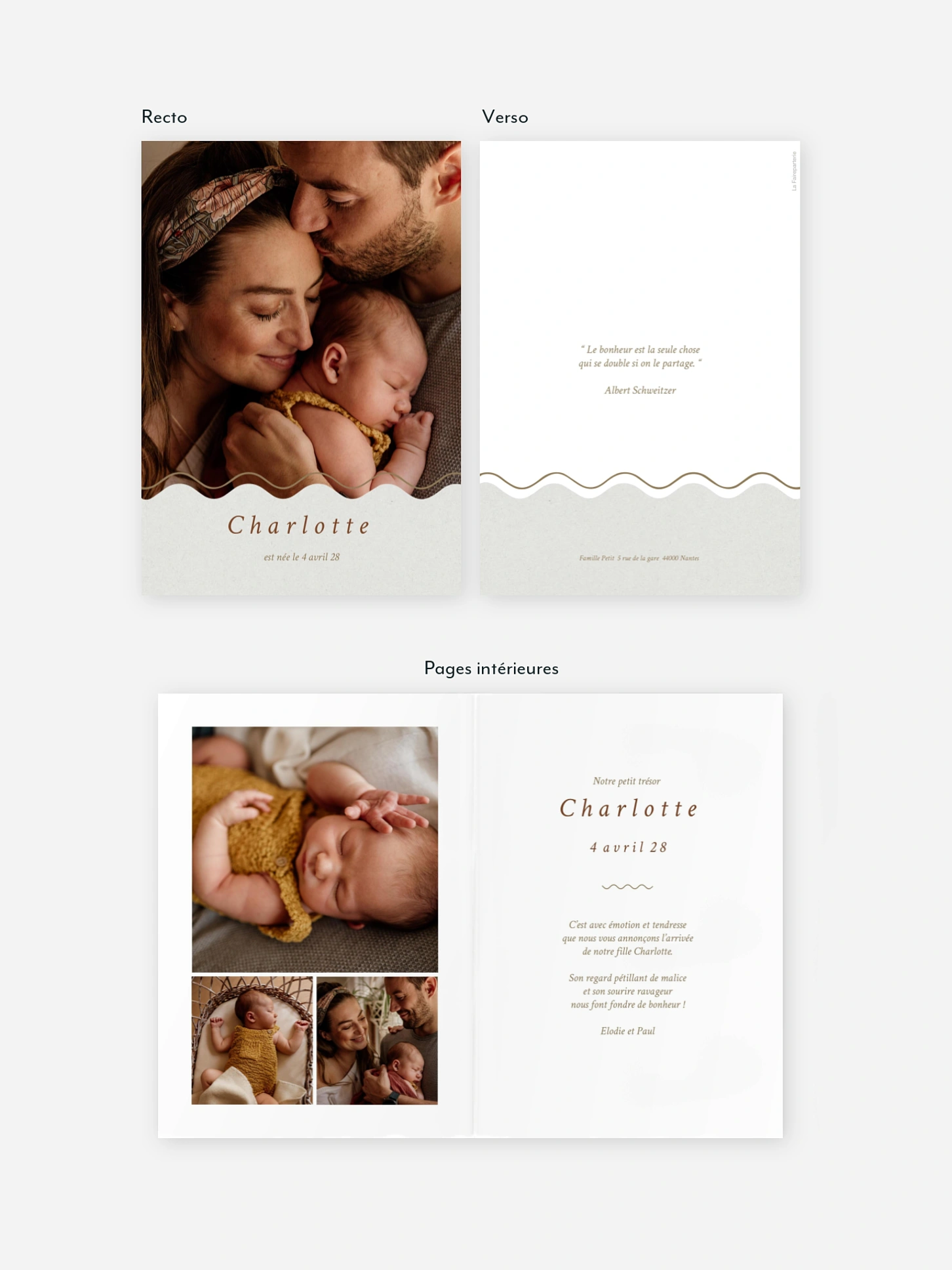 Faire-part naissance Ondulation