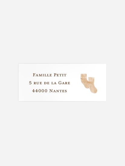 Étiquette expéditeur naissance Mon doudou