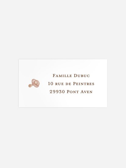 Étiquette destinataire naissance Mon doudou