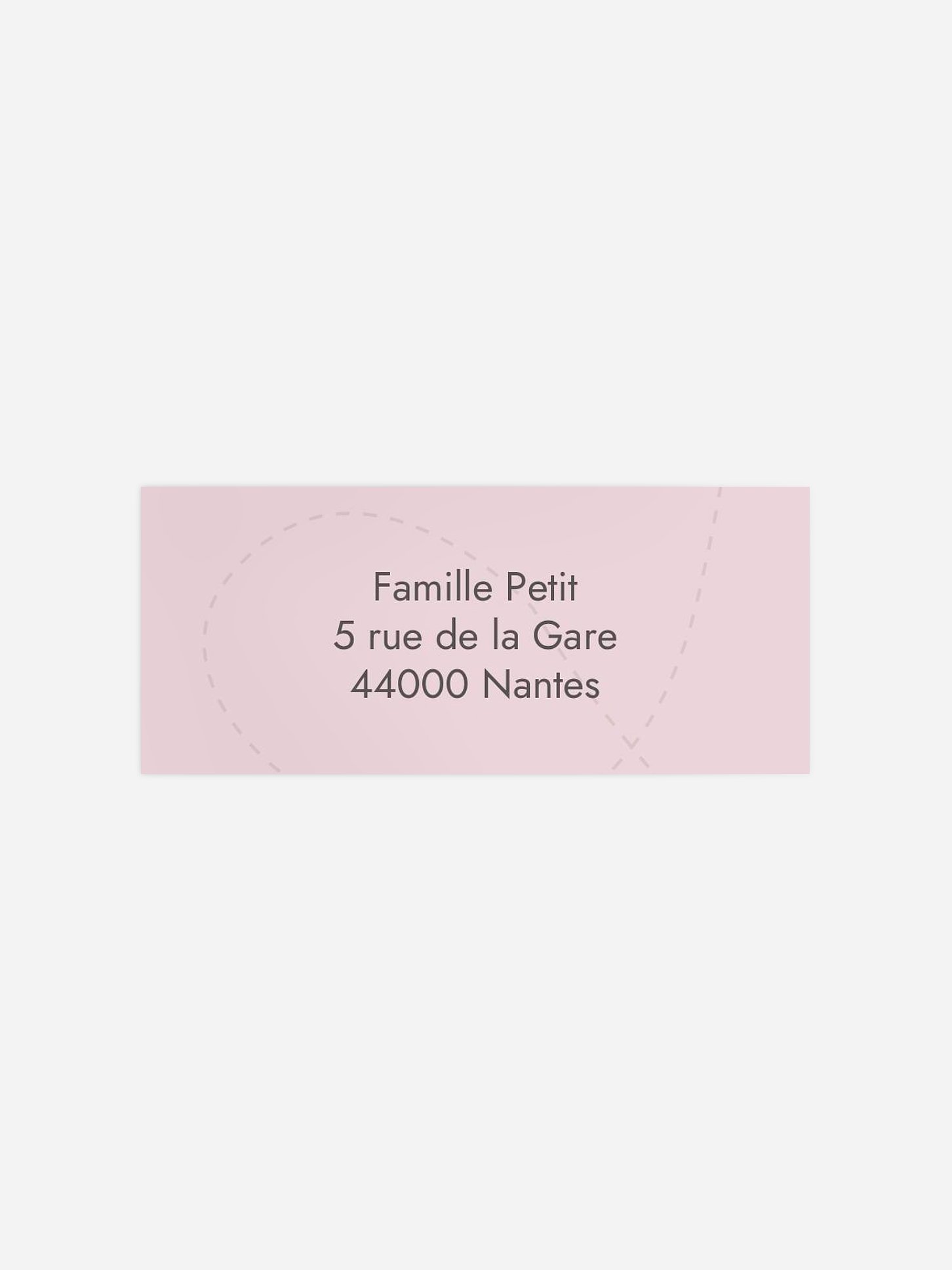 Étiquette expéditeur naissance Passeport