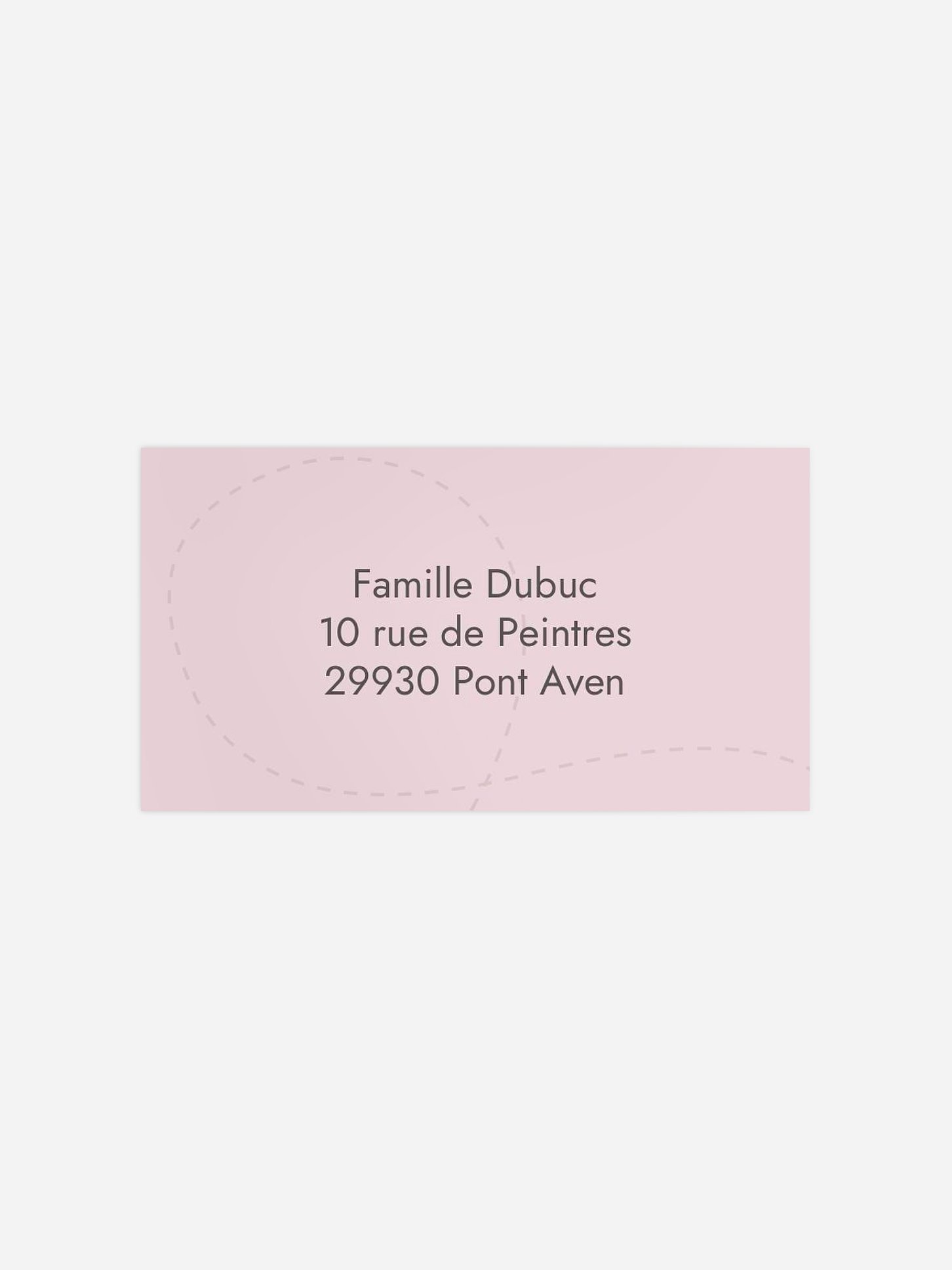Étiquette destinataire naissance Passeport