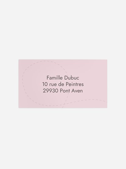 Étiquette destinataire naissance Passeport