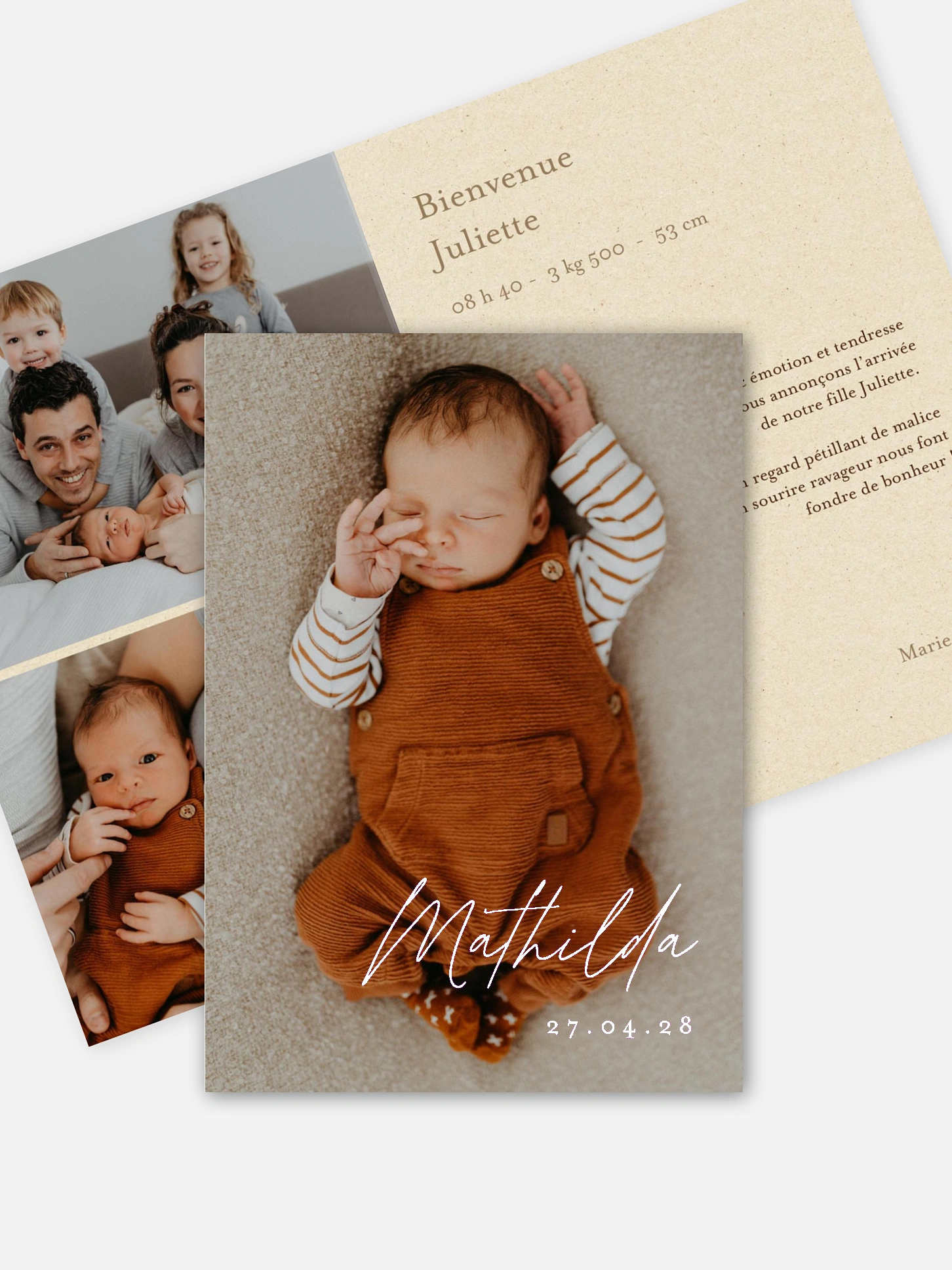 Faire-part naissance Grand bonheur
