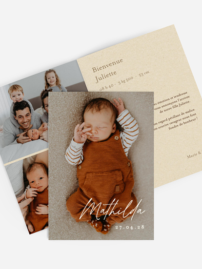 Faire-part naissance Grand bonheur