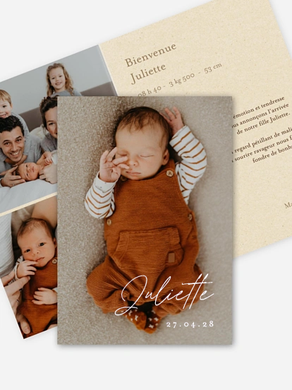 Faire-part naissance Grand bonheur